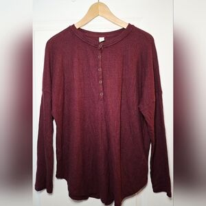 Old Navy Warm and Cozy Thermal Henley Shirt (M)
